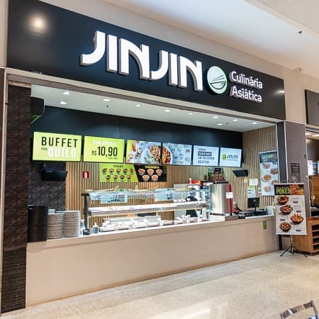 Imagem de interna da loja jin jin wok