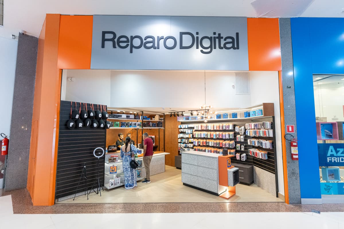 Imagem de interna da loja reparo digital