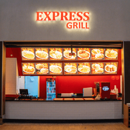 Imagem de interna da loja express grill