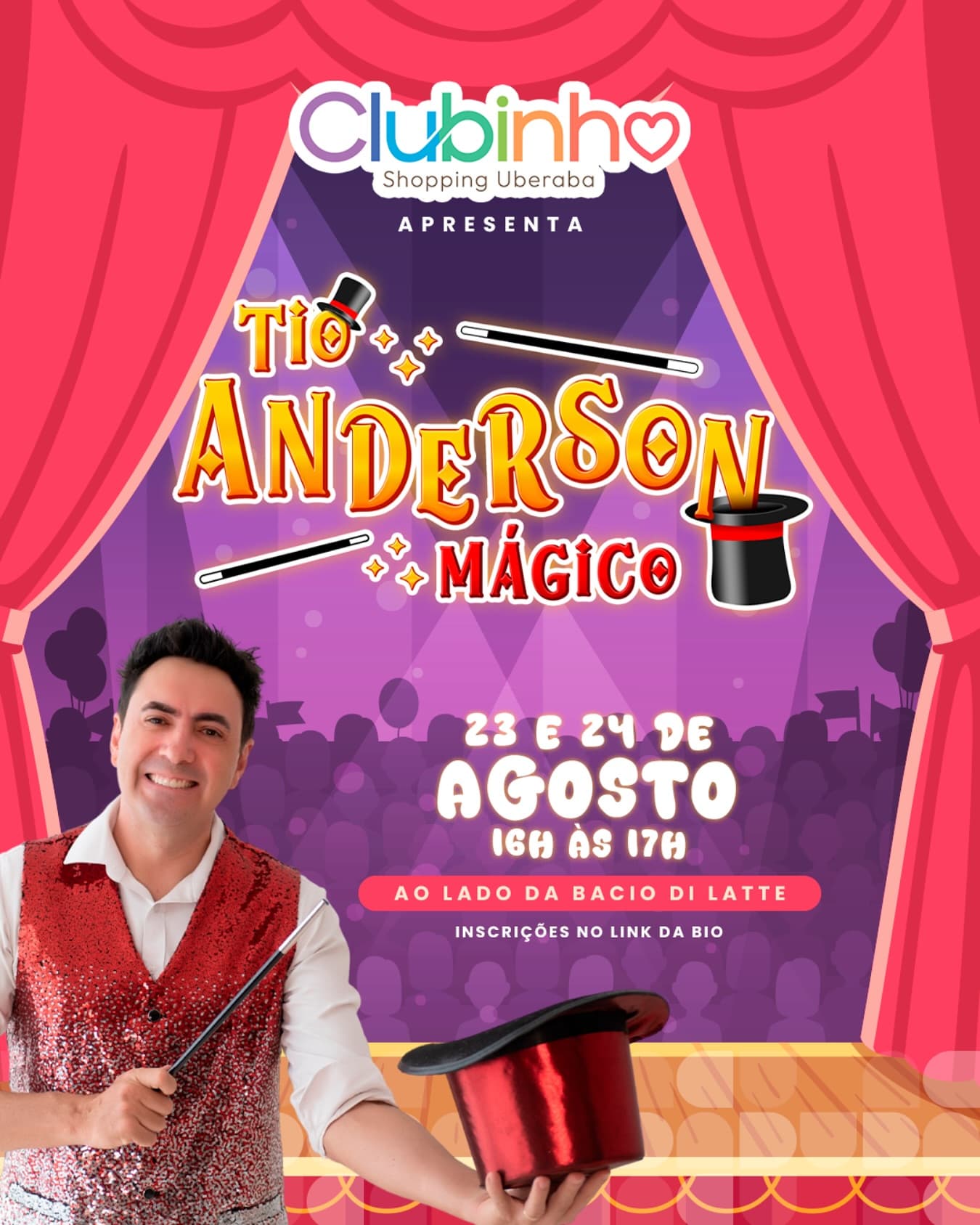 Banner do evento Show de Mágica com Tio Anderson