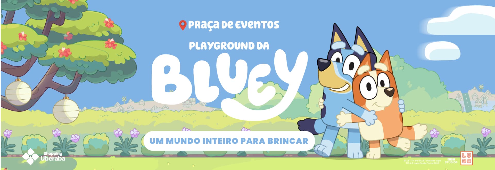 Banner do evento Playground da Bluey