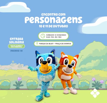 Banner do evento Encontro com personagens