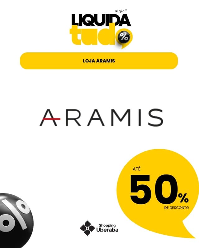 ARAMIS : ATÉ 50% DE DESCONTO EM PRODUTOS SELECIONADOS