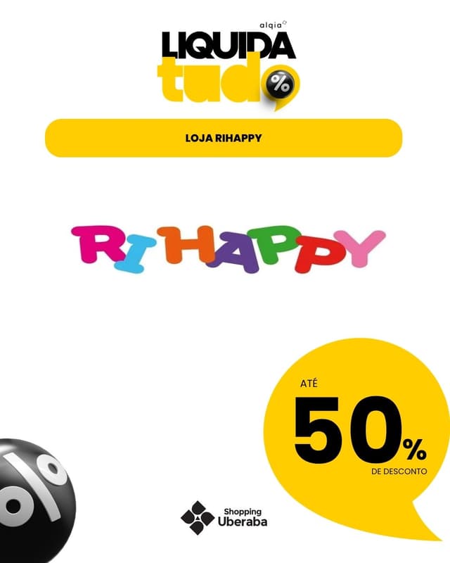 RIHAPPY: ATÉ 50% DE DESCONTO EM PRODUTOS SELECIONADOS