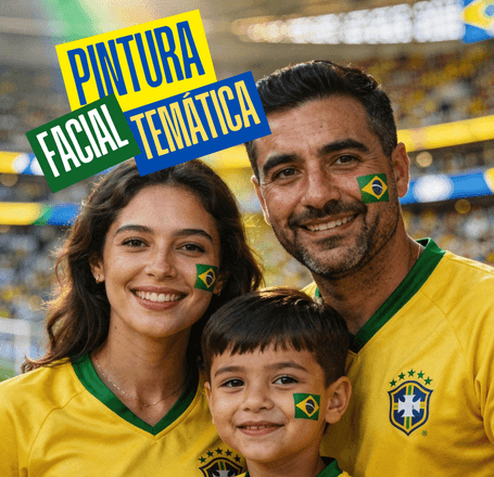 Banner do evento Pintura Facial Temática de Copa